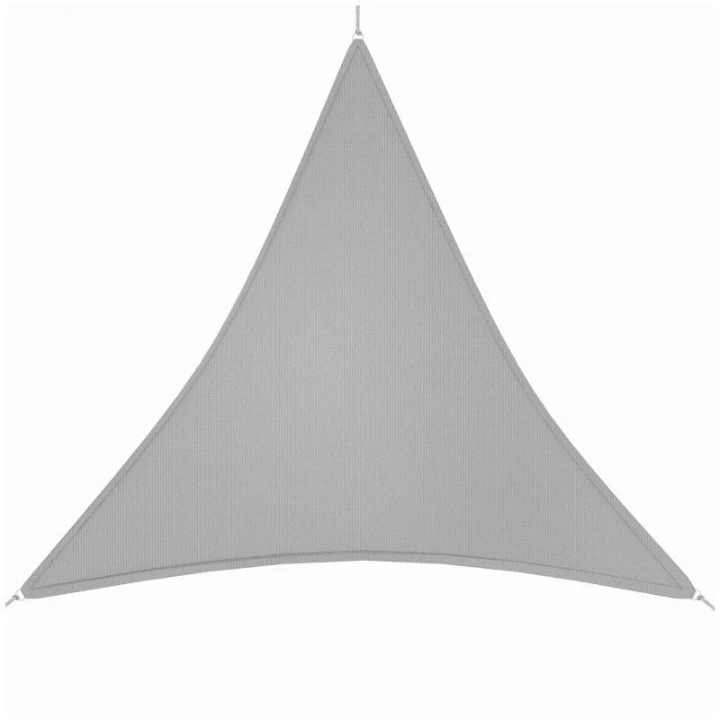 Outsunny 4x4m Triangle Sun Shade Sail UV Protection With Steel Rings Ropes - Grey - 840-231V01 - Image 2