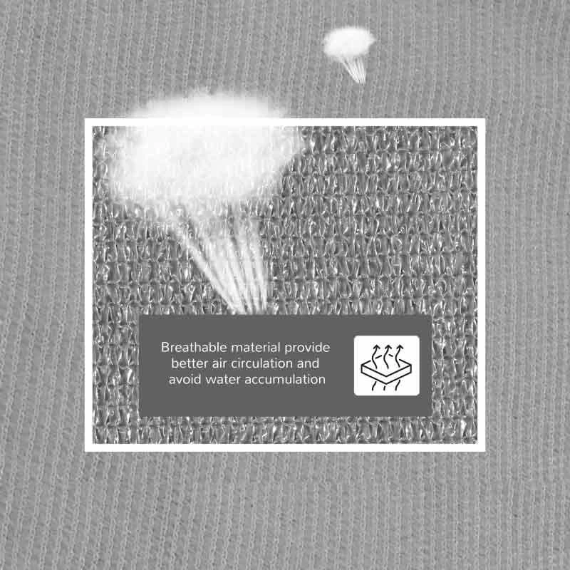 Outsunny 4x4m Triangle Sun Shade Sail UV Protection With Steel Rings Ropes - Grey - 840-231V01 - Image 9