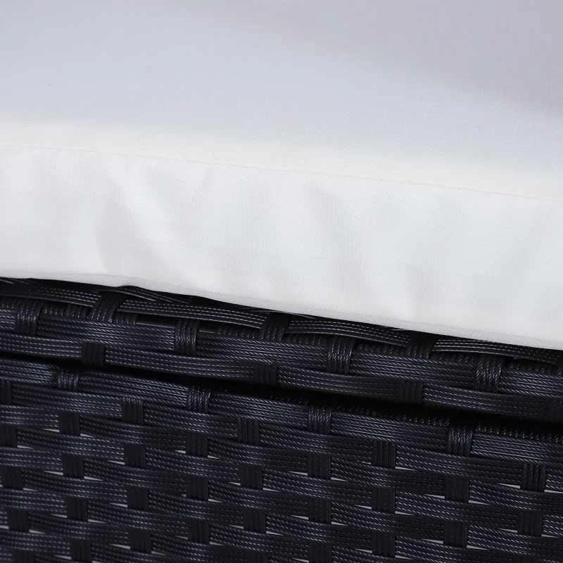 Outsunny 2 Seat Rattan Bistro Chair And Table Set - Black - 841-094 - Image 3