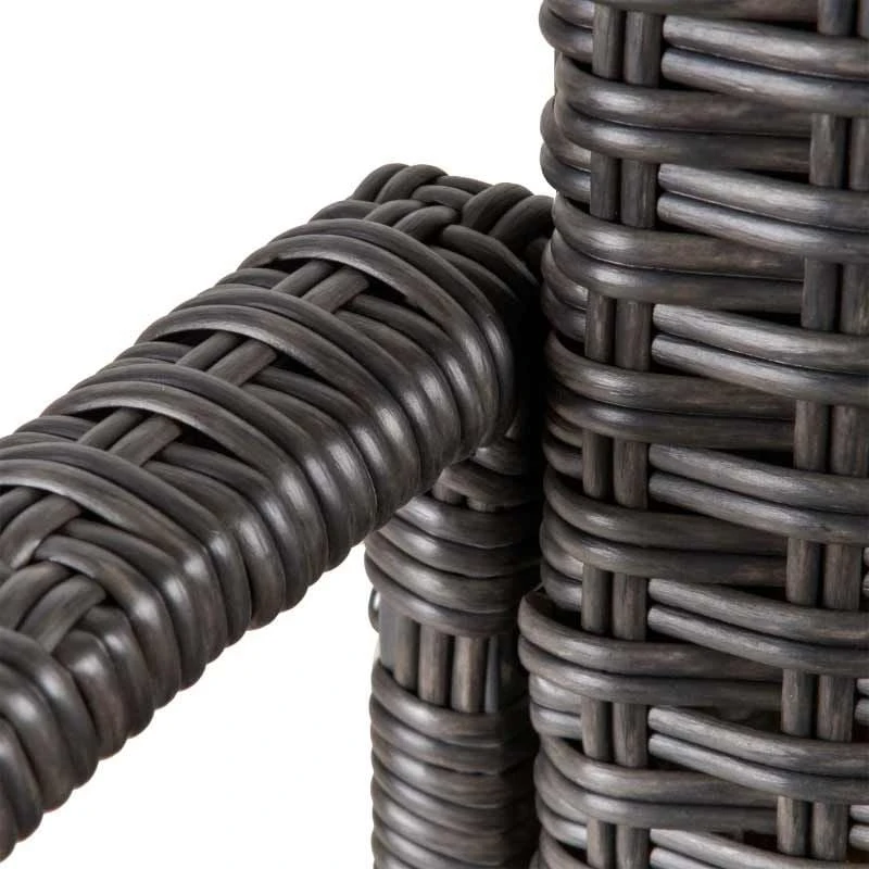 Outsunny Rattan Garden Rocking Chair With Cushion - Grey - 841-146 - Image 6