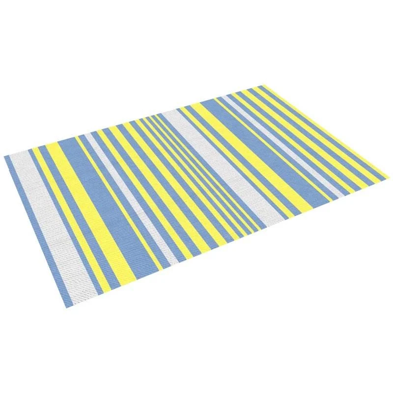 Outsunny 121 X 182cm Reversible Outdoor Rug - Blue & Yellow - 844-641V00MX - Image 2