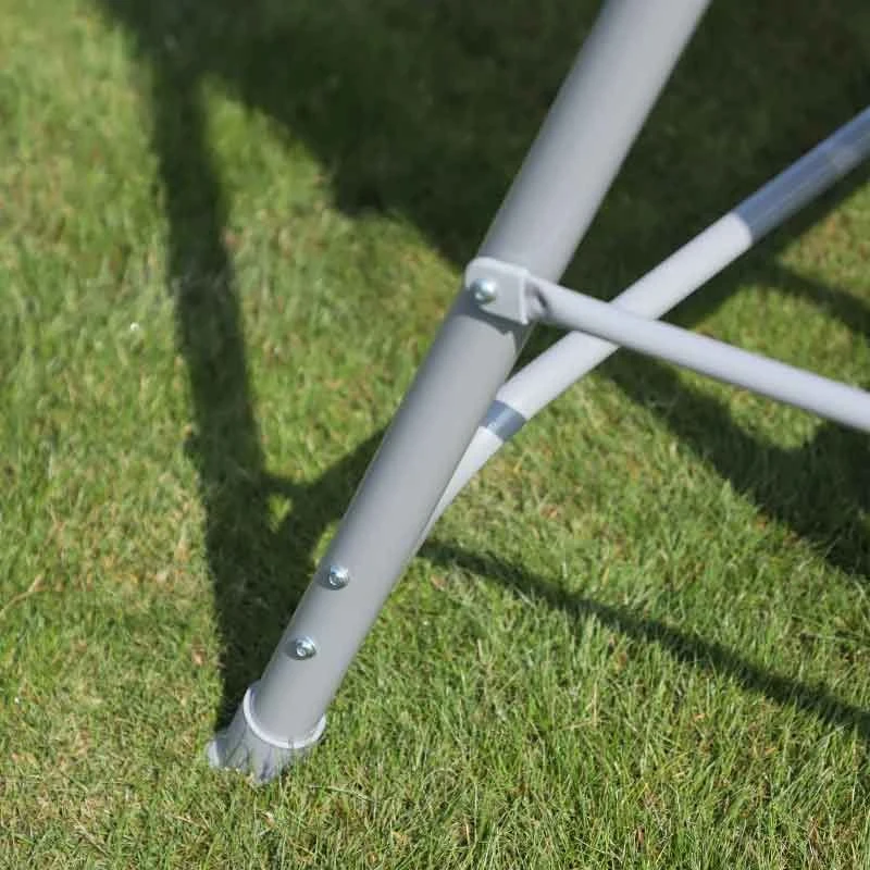 Outsunny 3-Seater Canopy Swing Chair - Brown - 84A-059BN - Image 3