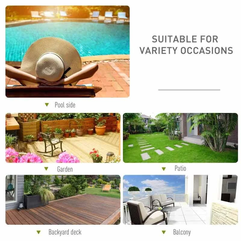 Outsunny Foldable Mesh Garden Rocking Chair - Grey - 84A-079GY - Image 7