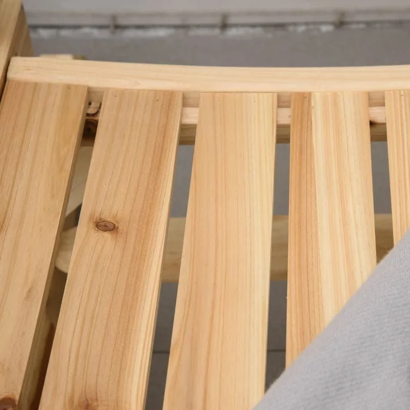 Outsunny 2-Seater Rocking Garden Bench - Natural Wood - 84A-133ND - Image 7