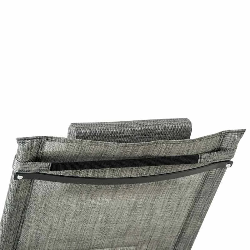 Outsunny Mesh Recliner Rocking Garden Chair - Dark Grey - 84A-160V70GY - Image 7