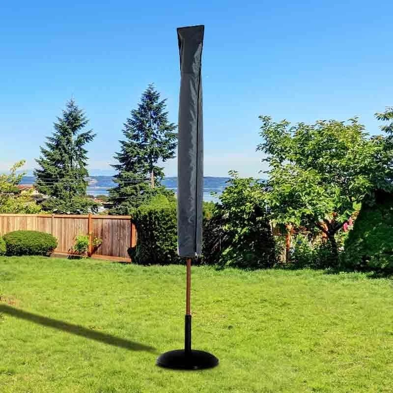 Outsunny Garden Offset Umbrella Parasol Waterproof Cover - Grey - 84B-064