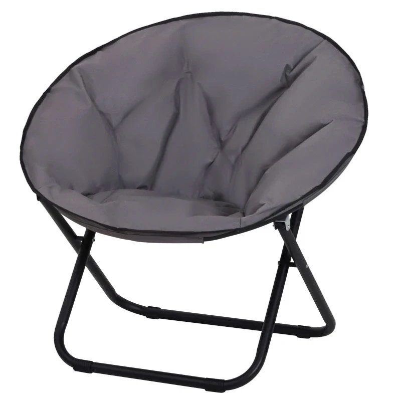 Outsunny Folding Saucer Moon Chair - Grey - 84B-299GY - Image 2