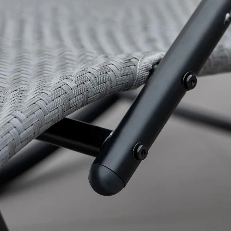 Outsunny Garden Rocking Chair - Grey - 84B-679GY - Image 5