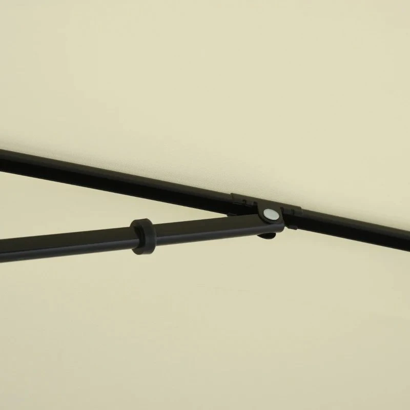 Outsunny Aluminium Umbrella Parasol - Cream - 84D-016CW - Image 4