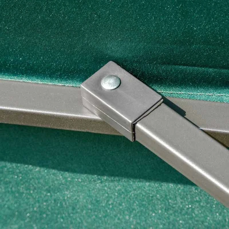 Outsunny 2.7m LED Patio Parasol With Push Button Tilt Crank & 8 Rib - Green - 84D-018GN - Image 10