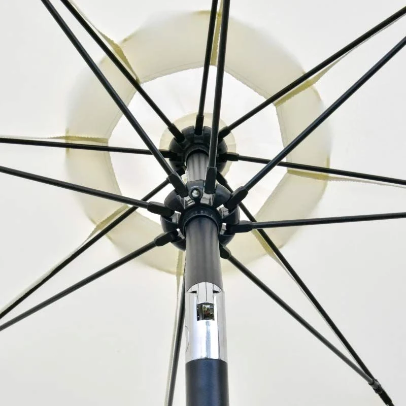 Outsunny 2.6m Umbrella Parasol - Cream White - 84D-023CW - Image 4