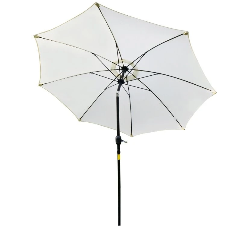 Outsunny 2.6m Umbrella Parasol - Cream White - 84D-023CW - Image 10