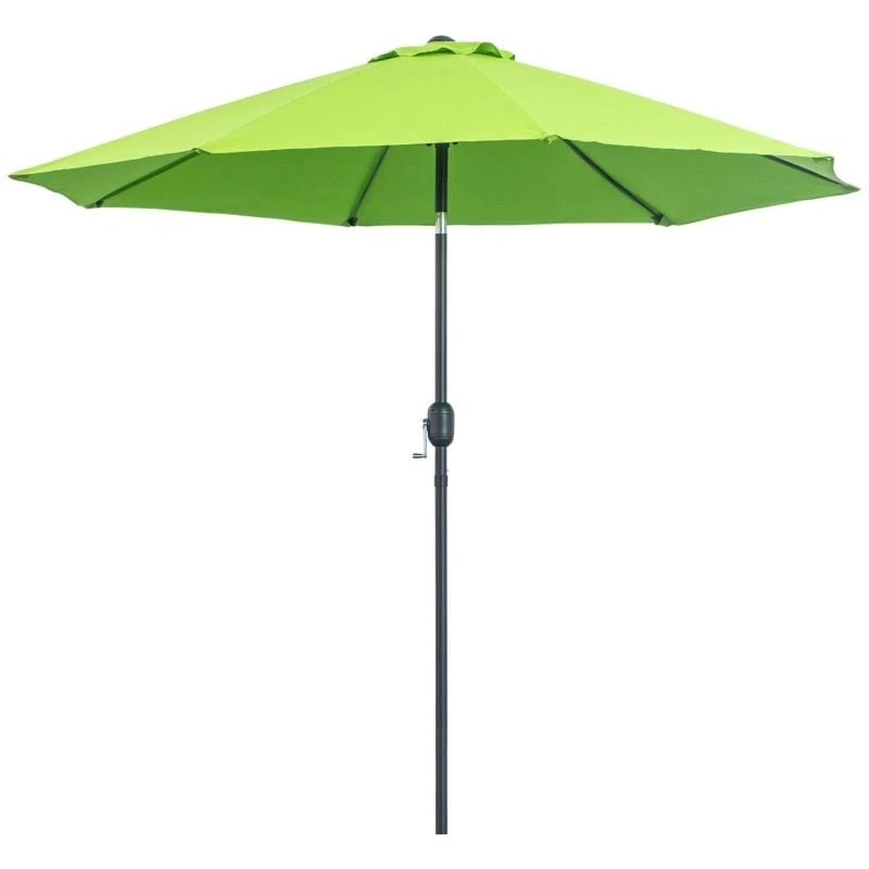 Outsunny 2.7m Tilt Patio Parasol - Light Green - 84D-023YG - Image 3