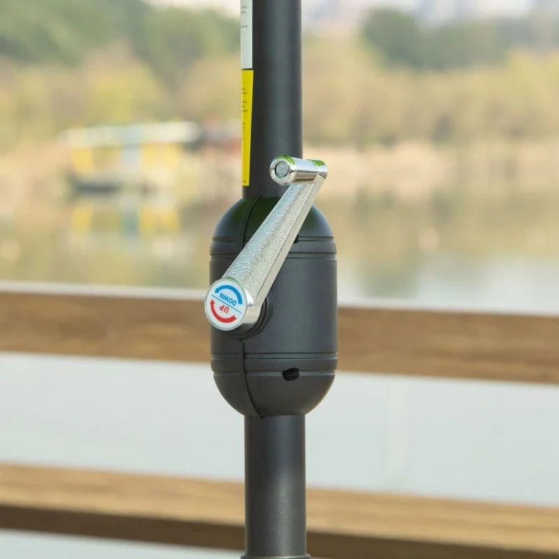 Outsunny 2.7m Tilt Patio Parasol - Light Green - 84D-023YG - Image 5