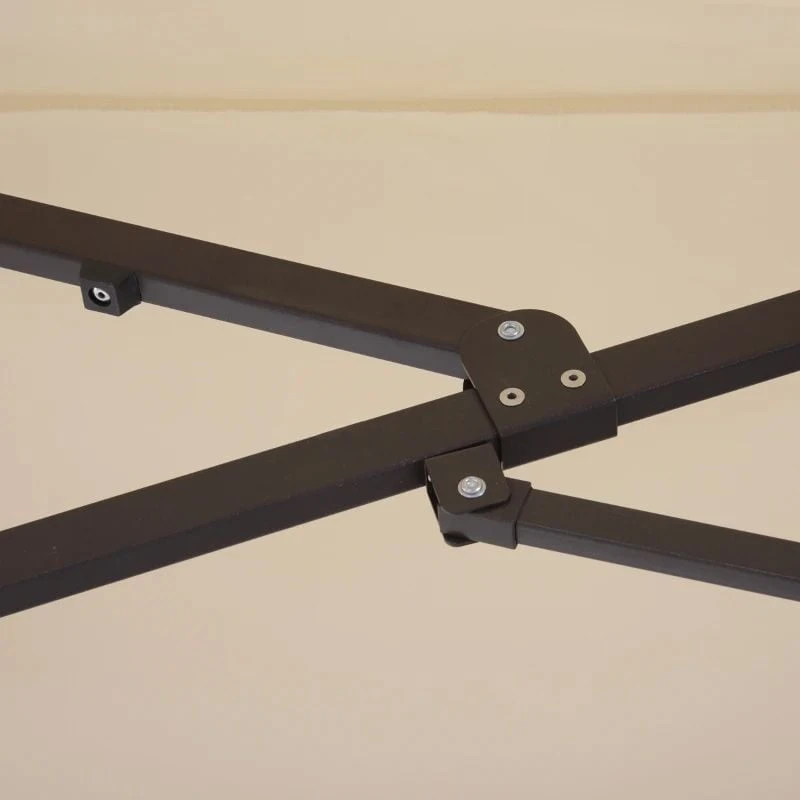 Outsunny 4.6m Double-Sided Parasol - Beige - 84D-030V01CW - Image 4