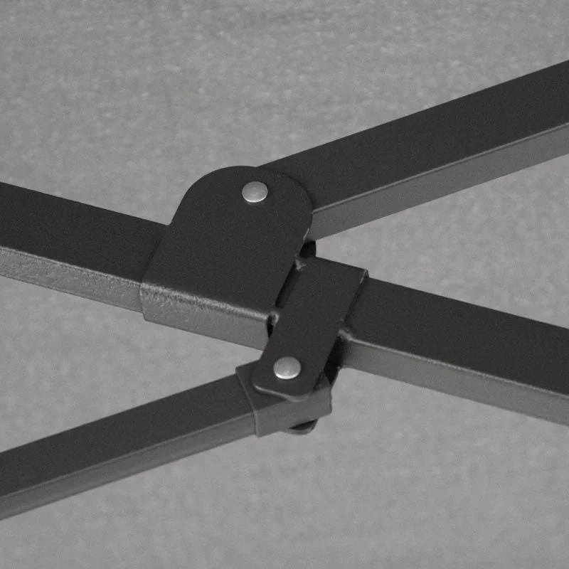 Outsunny 4.6m Double-Sided Crank Sun Shade With Cross Base - Grey - 84D-030V02GY - Image 7