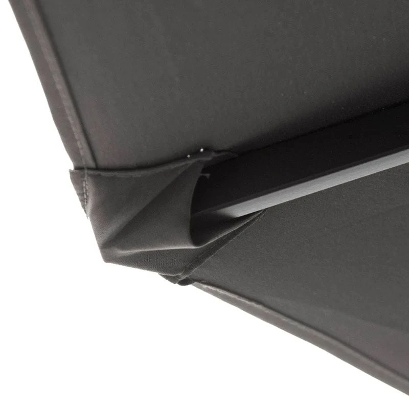 Outsunny 4.6m Double-Sided Crank Sun Shade With Cross Base - Grey - 84D-030V02GY - Image 5