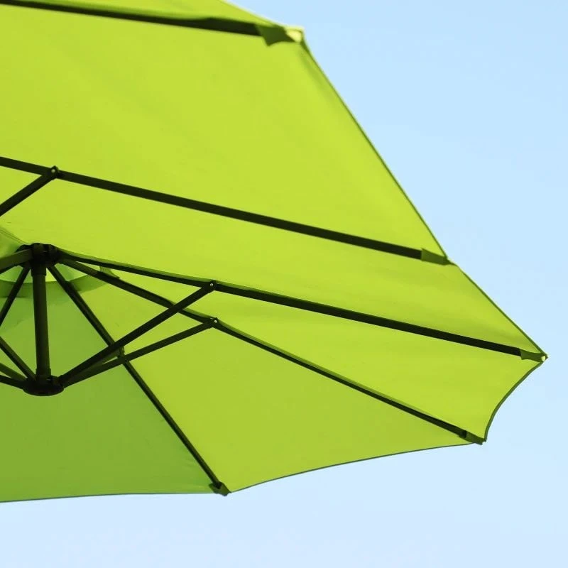Outsunny Double-Sided Parasol 2.7x4.6Wx2.4Hm - Green - 84D-031V01GN - Image 4