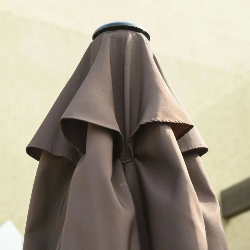 Outsunny 2.7m Patio Parasol With Tilt Crank - Coffee - 84D-032CF - Image 3