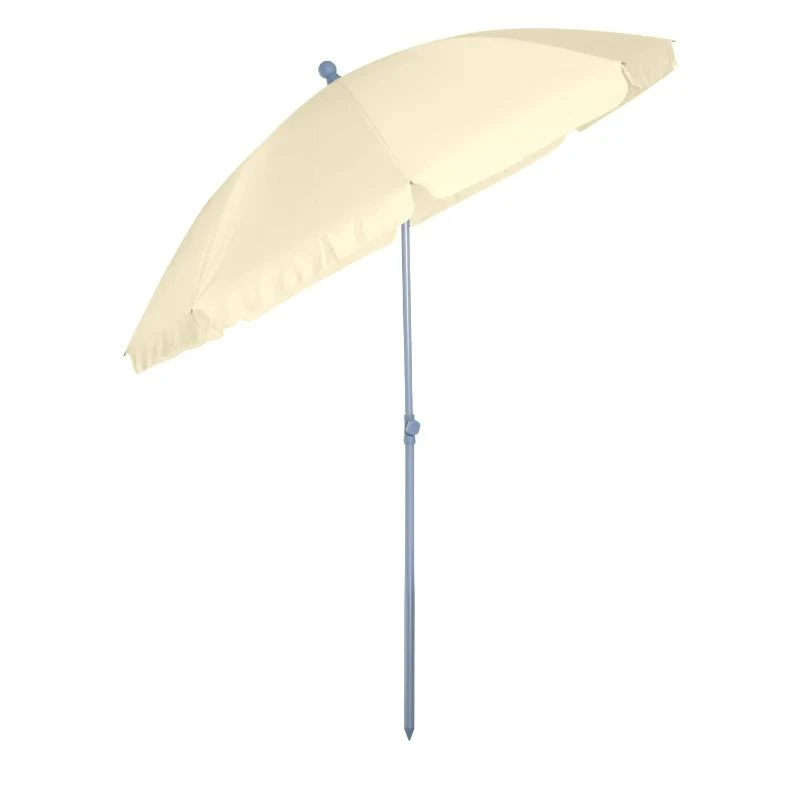 Outsunny 2.2m Tilt Beach Parasol - Cream White - 84D-039CW - Image 2