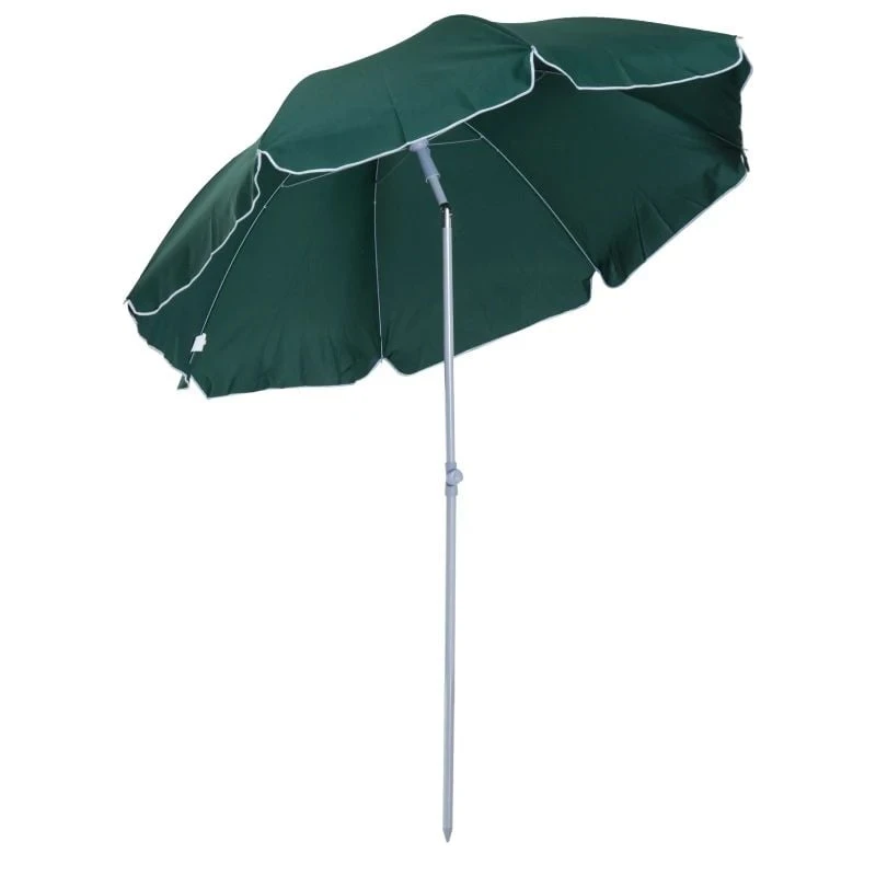 Outsunny Beach Umbrella Parasol 2.2m - Dark Green - 84D-039GN - Image 7