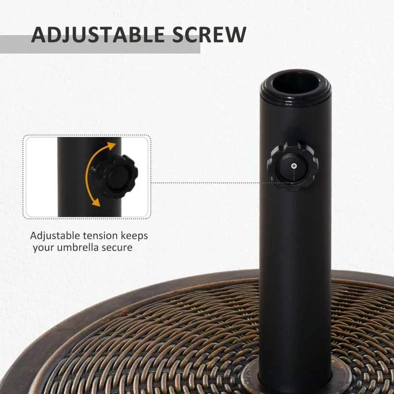 Outsunny Cement Base For Cantilever Parasol - Black - 84D-045 - Image 6