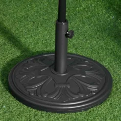 Outsunny Round Parasol Base 48x34Hcm - Black - 84D-046BK
