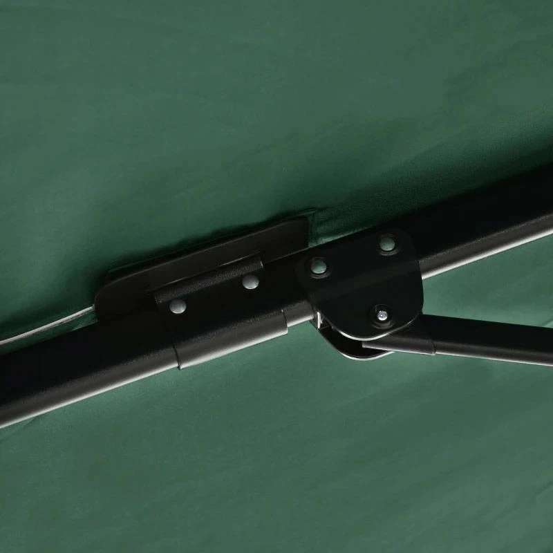 Outsunny Square Parasol With 360° Rotation 245Lx245Wx248Hcm - Green - 84D-051V00GN - Image 5