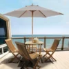 Outsunny 2.5m Wooden Parasol - Grey - 84D-056GY