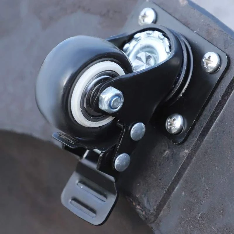 Outsunny Resin Patio Parasol Base Umbrella Stand With Wheels - Black - 84D-068 - Image 3