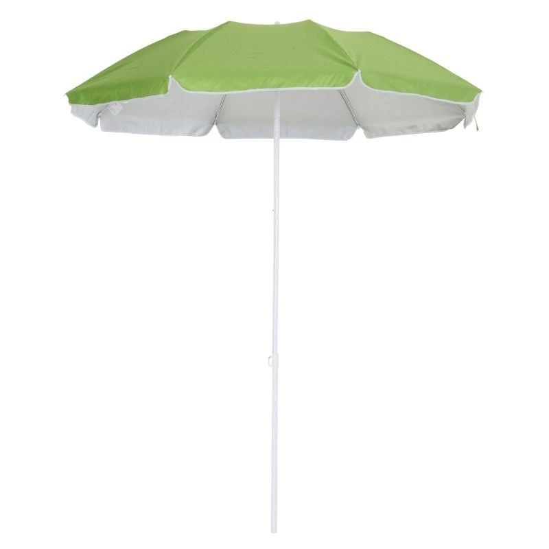 Outsunny 1.7m X 2m Tilted Steel Frame Beach Parasol - Green - 84D-069GN - Image 2