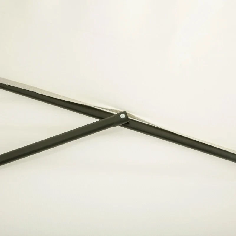 Outsunny 2.3m Half Steel Frame Outdoor Parasol - Beige - 84D-074BG - Image 3