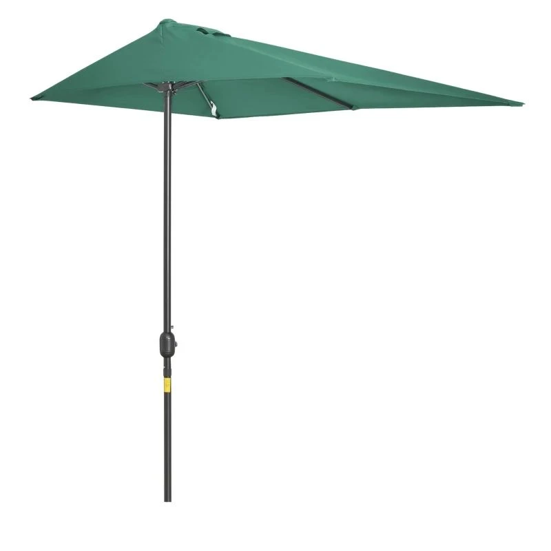 Outsunny 2.3m Half Round Parasol - Green - 84D-074GN - Image 9