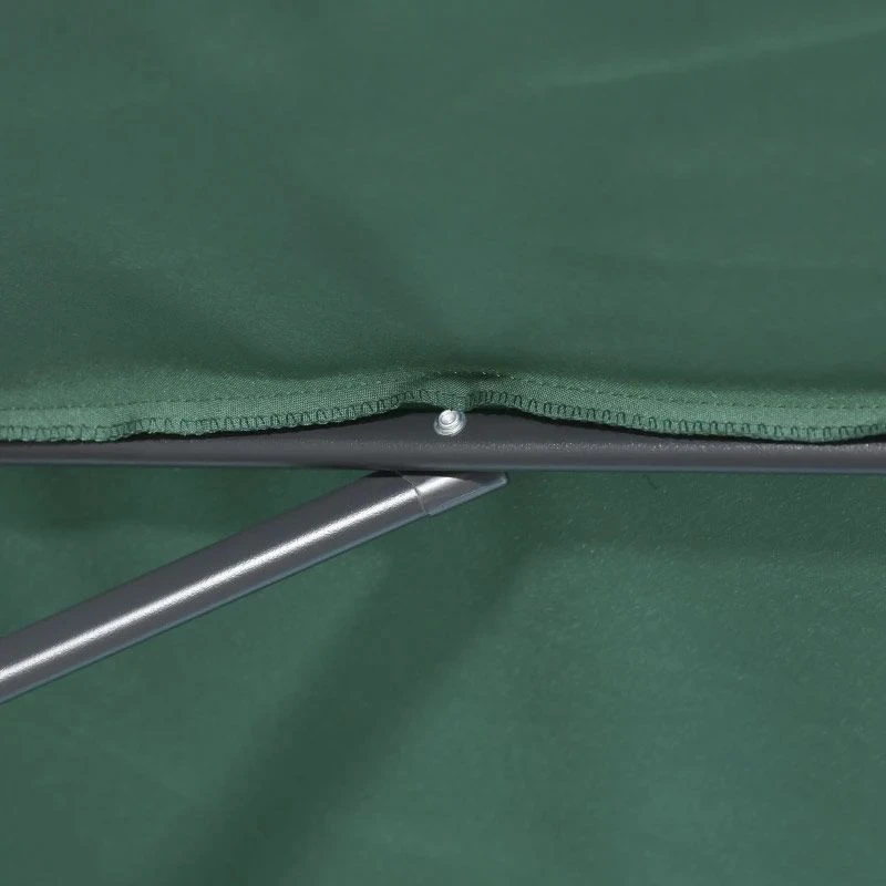 Outsunny 2.3m Half Round Parasol - Green - 84D-074GN - Image 3