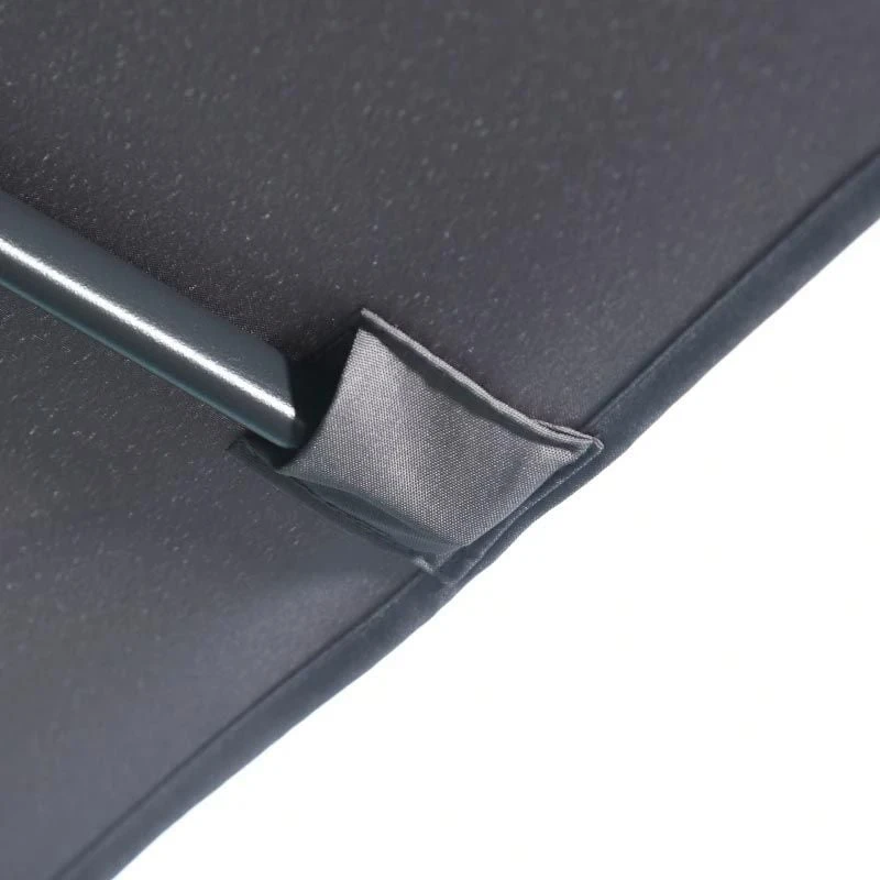 Outsunny 2.3m Half Round Parasol - Grey - 84D-074GY - Image 4