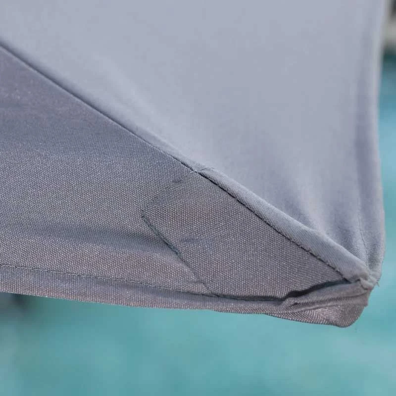 Outsunny 2.3m Half Round Parasol - Grey - 84D-074GY - Image 3