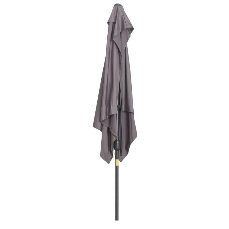 Outsunny 2.3m Half Round Parasol - Grey - 84D-074GY - Image 2