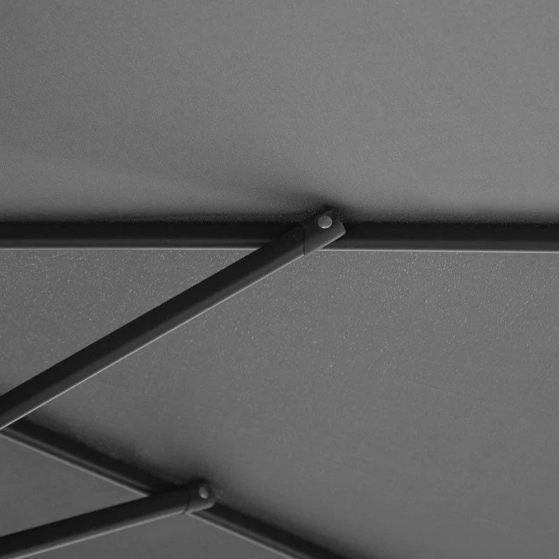 Outsunny 3m Banana Hanging Cantilever Parasol With Crank Handle And Cross Base - Grey - 84D-096GY - Image 3