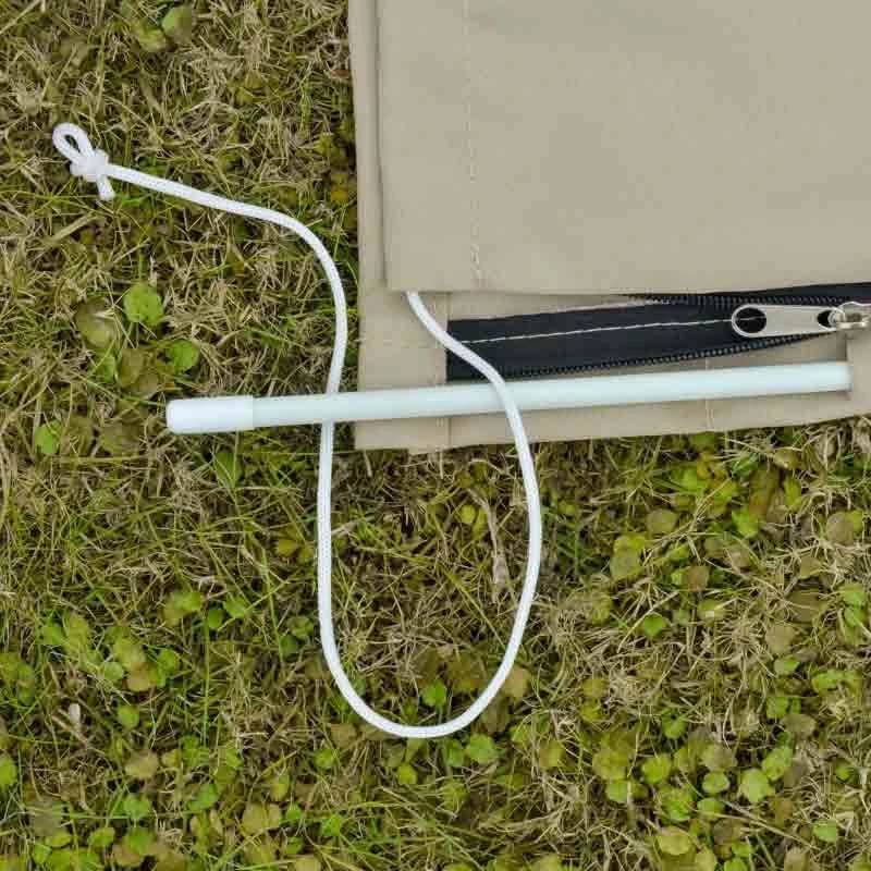 Outsunny Cantilever Umbrella Cover UV Protector With Rod & Zipper - Beige - 84D-102CF - Image 5