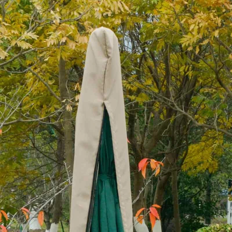 Outsunny Cantilever Umbrella Cover UV Protector With Rod & Zipper - Beige - 84D-102CF - Image 4