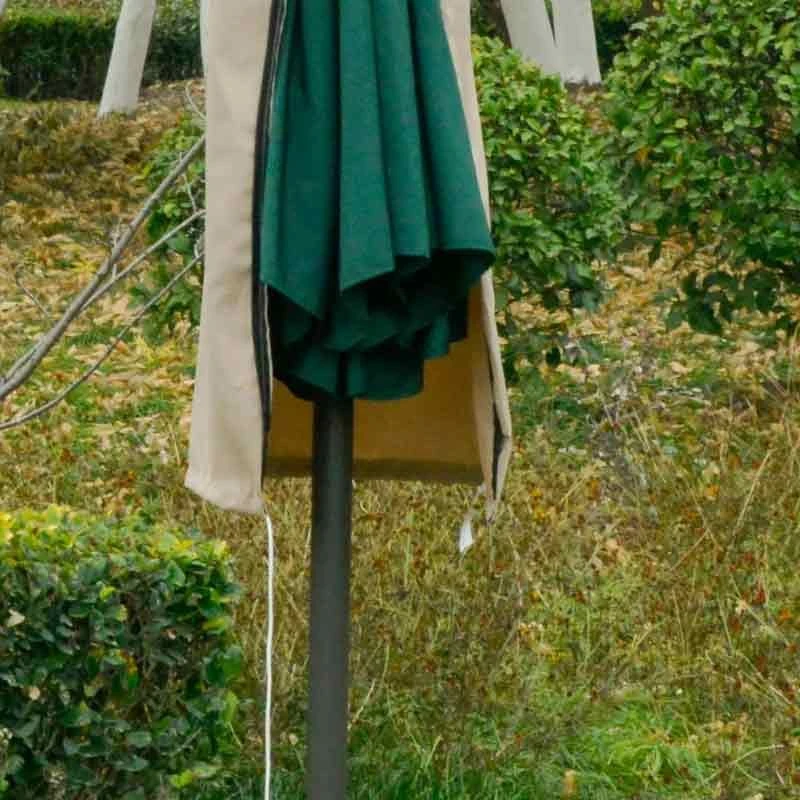 Outsunny Cantilever Umbrella Cover UV Protector With Rod & Zipper - Beige - 84D-102CF - Image 2