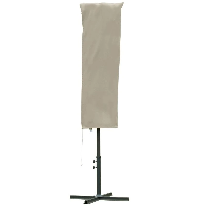 Outsunny Cantilever Umbrella Cover UV Protector With Rod & Zipper - Beige - 84D-102CF - Image 10