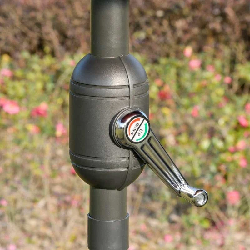 Outsunny Garden Parasol With Tilt Crank - Blue - 84D-103BU - Image 8