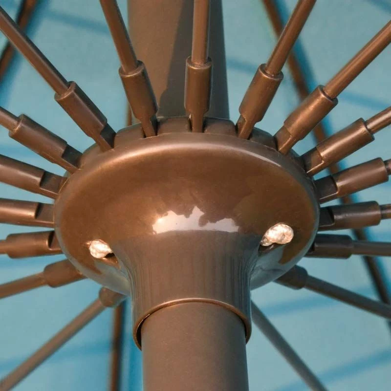 Outsunny Garden Parasol With Tilt Crank - Blue - 84D-103BU - Image 6