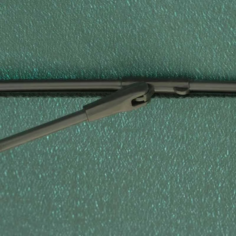 Outsunny Sun Shade Parasol With 18 Sturdy Ribs & Push Button Tilt Crank - Dark Green - 84D-103GN - Image 5