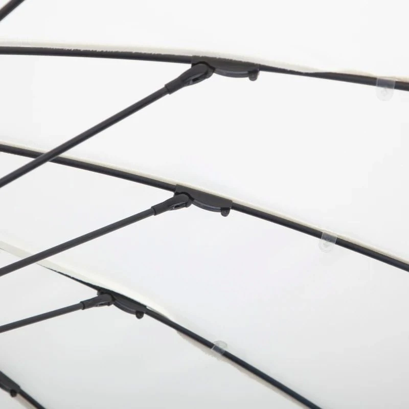 Outsunny 3m Cantilever Umbrella 18 Ribs & Vents Adjustable Angle - Cream White - 84D-118CW - Image 6