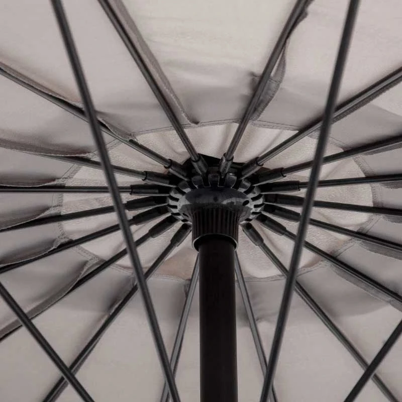 Outsunny 3m Cantilever Umbrella 18 Ribs & Vents Adjustable Angle - Light Grey - 84D-118GY - Image 8