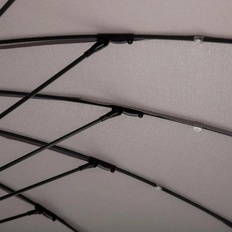 Outsunny 3m Cantilever Umbrella 18 Ribs & Vents Adjustable Angle - Light Grey - 84D-118GY - Image 6