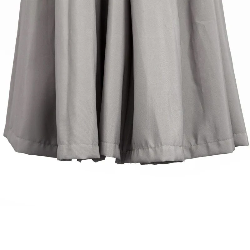 Outsunny 3m Cantilever Umbrella 18 Ribs & Vents Adjustable Angle - Light Grey - 84D-118GY - Image 5