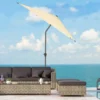 Outsunny 3 X 2m Patio Parasol With Tilt Crank - Beige - 84D-126BG